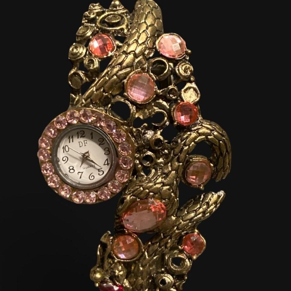 Women's Gold and Pink Watch